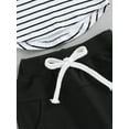 thumbnail image 6 of Toddler Infant Baby Boy Clothes Long Sleeve Striped T-Shirt Pullover Tops Solid Pants 2Pcs Fall Winter Outfits, 6 of 8