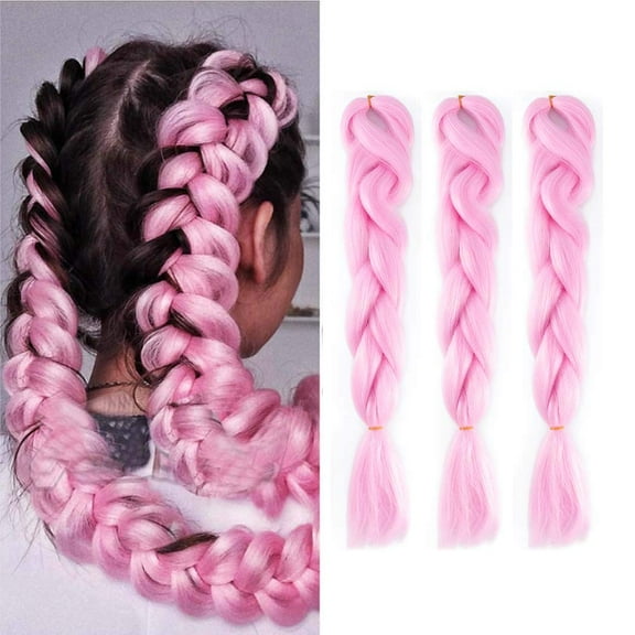Crochet Jumbo Braiding Synthetic Box Twist Braids Hair Extensions Kanekalon Twist Braiding Hair for Women and Girls(Pack of 3) (A16)