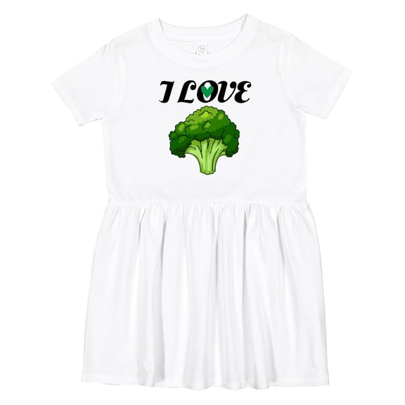 Inktastic I Love Broccoli Girls Toddler Dress