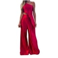 thumbnail image 2 of Idoravan Women Sets Clothing Womens Summer Solid Elegant Sleeveless Casual Top Plus Pants 2PC Set, 2 of 6