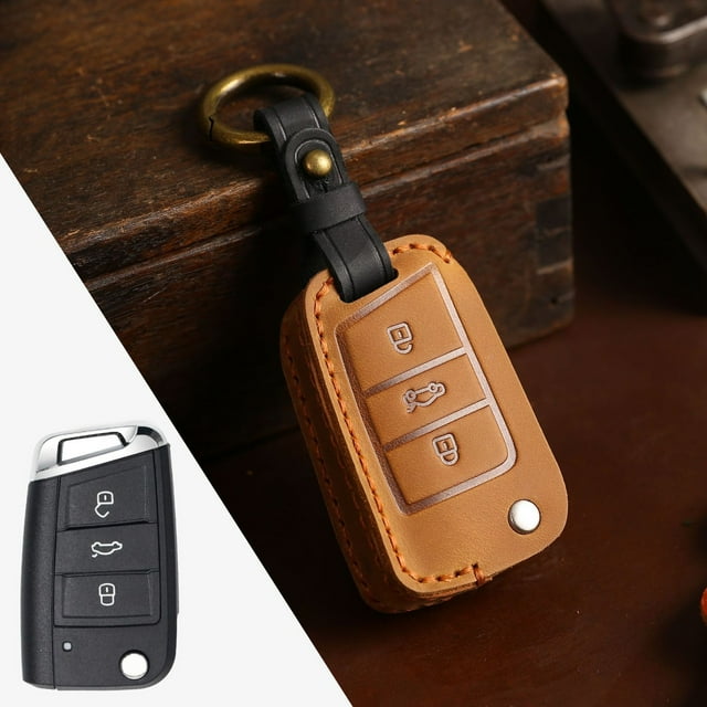 Car Key Fob Cover Case Protector For Volkswagen Magotan Lavida Car Key Fob Cover Flip Style Leather Case