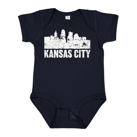 

Inktastic Kansas City Skyline Grunge Gift Baby Boy or Baby Girl Bodysuit