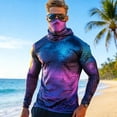 thumbnail image 4 of Yaoyar Hooded UPF 50 Long Sleeve Mens Sun Protection Shirts Fishing Hoodies for Men with Face Mask UV Rash Guard Shirts, 4 of 5