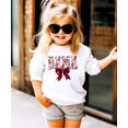 thumbnail image 2 of Bama Sweatshirt with Crimson Coquette Bow Alabama School Pride Red Floral Sweater White Sweatshirt Youth Small, 2 of 5