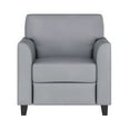 thumbnail image 5 of Emma + Oliver Gray LeatherSoft Chair with Clean Line Stitched Frame, 5 of 9