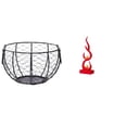 thumbnail image 1 of Cesta de huevos,Cesta multiusos para huevos,cesta tejida de alambre de hierro,Escultura abstracta de fuego,Estatua de arte abstracto,adorno decorativo para el hogar,Escultura de fuego, 1 of 8