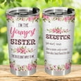 thumbnail image 2 of Sisters Gifts from Sister, Youngest Sister Tumbler with Lid 20 oz Stainless Steel, Seester Like A Sister Mug, Birthday Gifts for Sister, 2 of 6