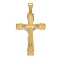 thumbnail image 4 of Finest Gold 14K Satin Two-Tone Crucifix Pendant, 4 of 4