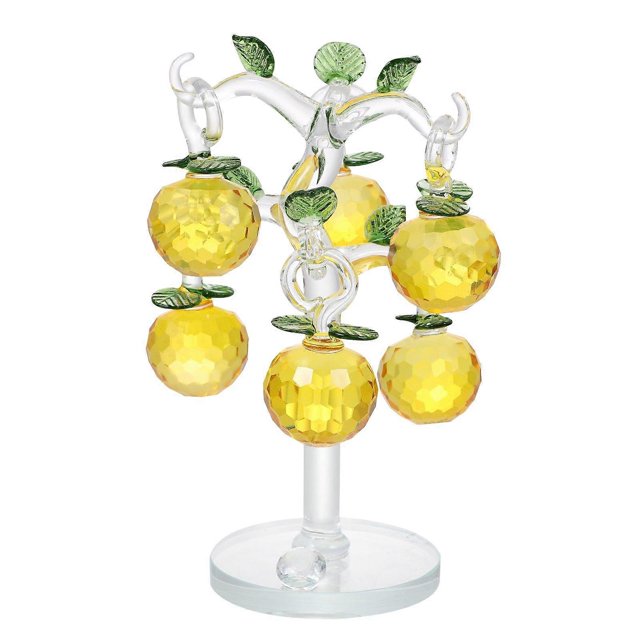 1 Set of Crystal Apples Tree Ornament Crystal Desktop Ornament for Home
