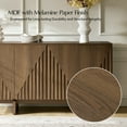 thumbnail image 3 of Modern 4 doors Fluted Storge Sideboard Buffet Cabinet with Adjustable Shelves for Kitchen Living Room Walnut, 3 of 8