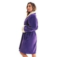 thumbnail image 2 of Just Love Solid Kimono Robes for Women (Purple Sherpa, Large), 2 of 2