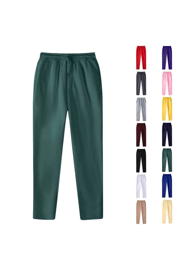 Mens Pants Athletic Fit Stretch Fashion Drawstring Elastic Waist Solid Color Casual Running Sweatpants With Pockets Workout Mens Pants