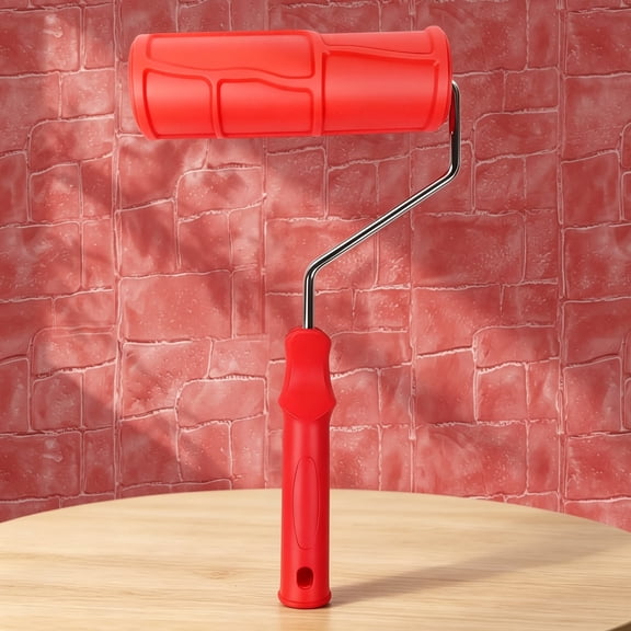 Hanroy 8" Rubber Paint Roller for Wall Painting & Decoration, Embossing Classic Brick Texture Pattern Roller for DIY Home Projects