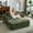 Green, variant on CazToi 61 Inch Oversized Chaise Lounge Chair Corduroy Sofa Bed with 4 Pillows Deep Seat No Assembly