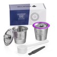 thumbnail image 2 of Sulace Stainless Steel K Cup Filter Reusable Keurig Coffee Capsule (Compatible with KEURIG 2.0 and 1.0 Series) (Disposable White Filter Paper Cups 100pcs,51-100ML), 2 of 14