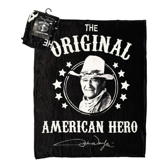 Legendary Hero John Wayne Couverture Noire et Blanche 50 Pouces x 60 Pouces