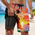 thumbnail image 2 of Men Swim Trunks Twilight Hawaii Quick Dry Swim Shorts Mens Swimsuit Board Shorts With Pockets Orange M, 2 of 4