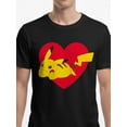 thumbnail image 2 of Pokemon, Men's & Big Men's Valentine's Day Graphic Tee, I Heartchu, Sizes S-3XL, 2 of 5