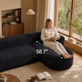 thumbnail image 4 of Leumius 109.4" Sectional Couch with L-Shaped Chaise, Boneless Modular Sectional Sofa for Living Room, Bedroom(Right- Black), 4 of 7