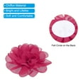 thumbnail image 4 of Uxcell 3.9" Chiffon Flowers Mesh Fabric Flowers Sewing Fabric Appliques Rose Red 10 Pcs, 4 of 6