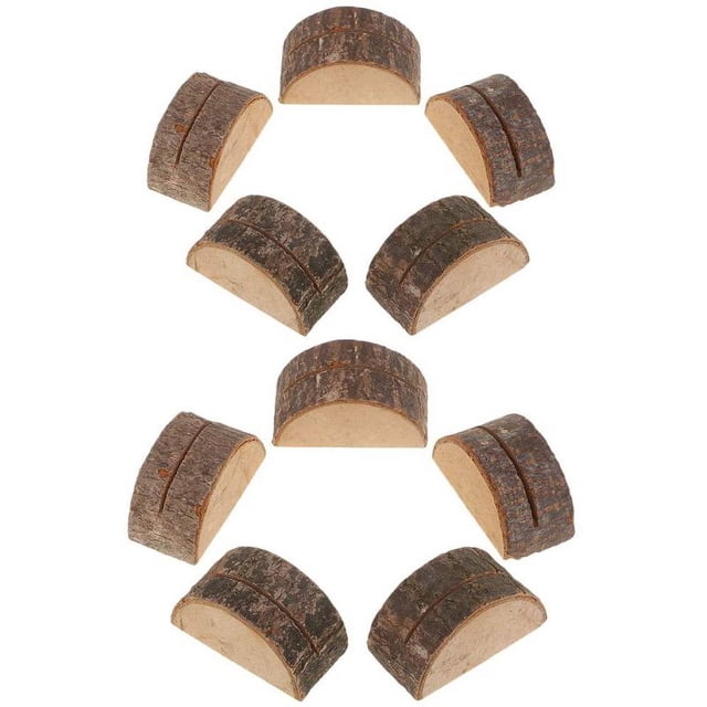 Juego de 20 portafotos y tarjeteros de madera para bodas, perfectos para arreglos de asientos, menús y decoración