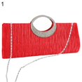 thumbnail image 4 of Zhaomeidaxi Elegant Evening Rhinestone Satin Pleated Wedding Party Clutch Purse Handbag, 4 of 7