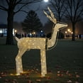 thumbnail image 2 of Tcbosik 3.6ft Outdoor Christmas Decoration with Motor and 120 LED Lights, Motorized Reindeer with Shaking Head, Xmas Holiday Decor with Warm White Light for Indoor & Outdoor, Gold, 2 of 11