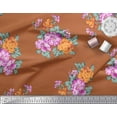 thumbnail image 3 of Soimoi Japan Crepe Satin Fabric Florals Floral Fabric Prints by Yard 42 Inch Wide, 3 of 3