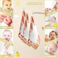 thumbnail image 2 of Coolnut 5 PCS Watercolor Autumn Card Baby Muslin Washcloths, Face Towel Burp Cloths Ultrasoft Absorbent Cotton Bath Wipes Towels for Newborn Boys Girls, 2 of 6