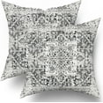 Black Gray Boho Pillow Covers 20X20 Inch Set of 2 Ethnic Bohemian ...