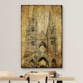 thumbnail image 3 of wall26 Canvas Print Wall Art Vintage Wood Panel Notre Dame Cathedral Architecture &amp; Maps Landmarks Digital Art Modern Art Decorative Scenic Urban Bohemian for Living Room, Bedroom, Office - 24&qu, 3 of 5