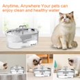 thumbnail image 2 of Fuente de agua para gatos HongTu Ketiee5 de acero inoxidable, 3,5 L, 2 of 9