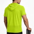 thumbnail image 6 of ZVNAΖH Men's Mesh Hooded Short Sleeve T-Shirt, Breathable Quick Dry Athletic Top for Workout, S-3XL, 6 of 9