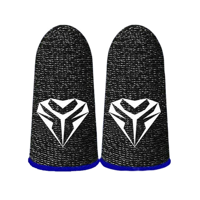 Yinanstore 2 Pieces Finger Sleeves Gaming Mobile Game Controllers Finger Thumb Sleeves Set, Anti-Sweat Breathable Touchscreen Finger Sleeve - Blue