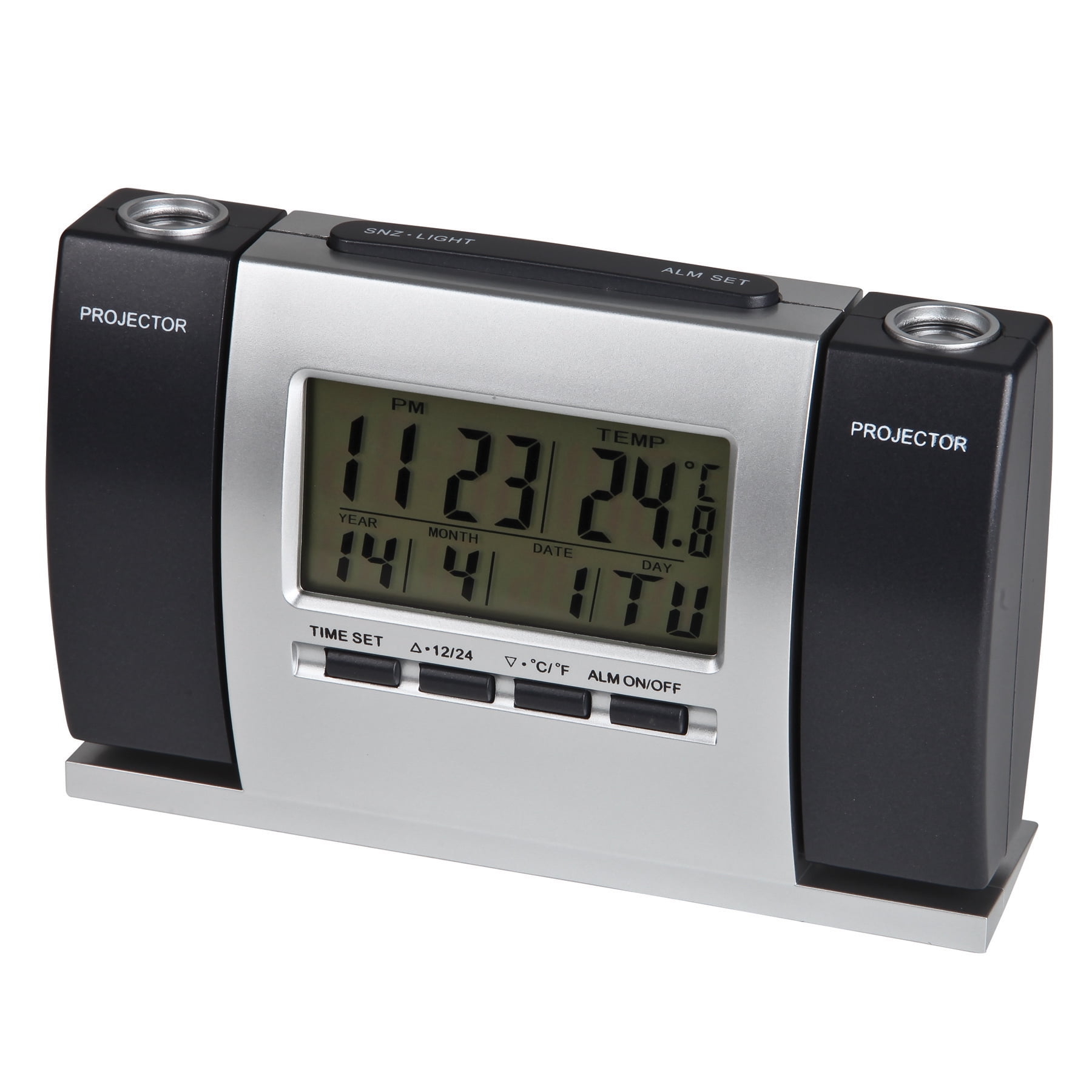 Digital Alarm Clock with Weather and Time Projector
