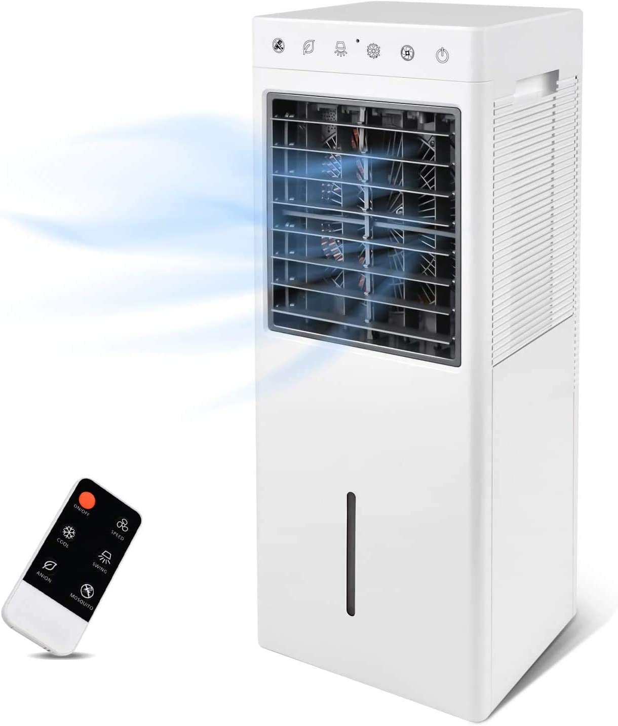 HealSmart Cooling Fans, 30" Evaporative Air Cooler, Tower Fan for Bedroom with 80° Oscillating