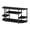 Black, variant on Corner TV stand in French Oak Grey/Black, durable composite wood, plastic