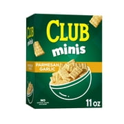 Club Minis Parmesan Garlic Mini Crackers, Lunch Snacks, 11 oz