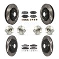 thumbnail image 1 of Transit Auto Front Rear Hub Bearing Assembly Coated Disc Brake Rotor and Semi-Metallic Pads Kit (10Pc) for Car 2015 Ford Explorer Limited Sport XLT Without Heavy Duty Brakes Left Right Side KBB-127036, 1 of 11