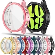 [10Pack] KOMI Compatible with Samsung Galaxy Watch 6 40mm Screen Protector Case for Women, Full Protection Cover Soft TPU Bumper Frame Accessories (Samsung Watch 6 40 mm)