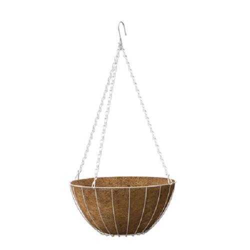 Rattan 14"/35cm-16"/40cm Natural Wicker Hanging Basket Round Cone Plastic Lined 