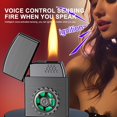 thumbnail image 4 of Yazoeia 1PC Voice Controlled Electronic Lighter, Portable Intelligent Electric Voice Controlled Electronic Lighter Useful Voice Controlled Induction Metal Open Flame (Multicolor) CJC912-135443, 4 of 9