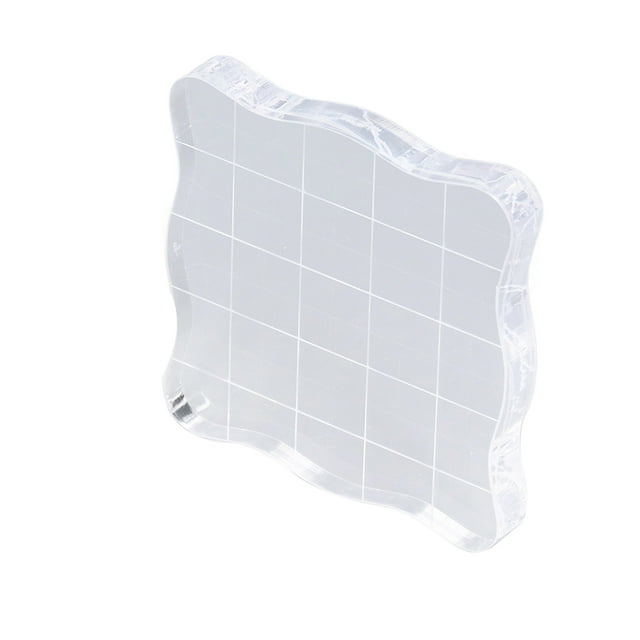 Bloc Transparent, Design Transparent Bloc Acrylique 7.5x7.5cm pour Enveloppe pour Scrapbooking pour DIY