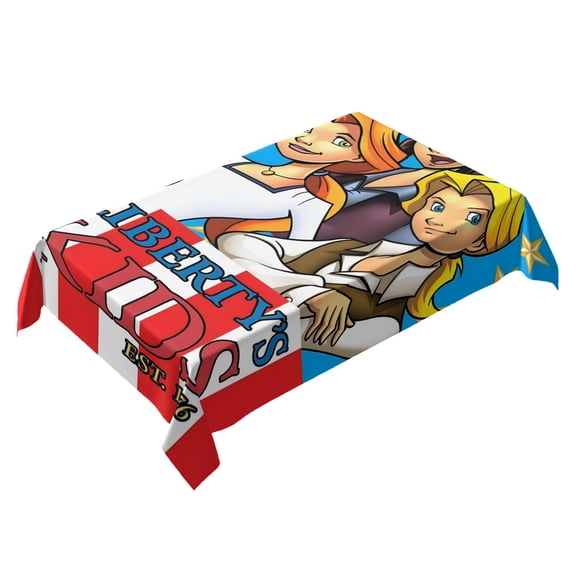 Liberty's Kids-theme square tablecloth has an iconic print, fits most tables, and is easy to care for perfect gifts for fans friends and family，55" x 71"（140*180cm）