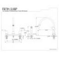 thumbnail image 3 of Kingston Brass FB795SP 8-inch Centerset Kitchen Faucet, Oil Rubbed Bronze, 3 of 3