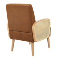 thumbnail image 5 of Pemberly Row Faux Leather Fabric Demarest Accent Chair in Brown Color, 5 of 9