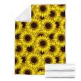 thumbnail image 4 of Sunflower Pattern Print Design SF011 Fleece Blanket, 4 of 5