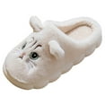 thumbnail image 2 of ATENAR Slippers for Women Slide Fleece Womens Shoes Wide House Slipper Beige 36, 2 of 9