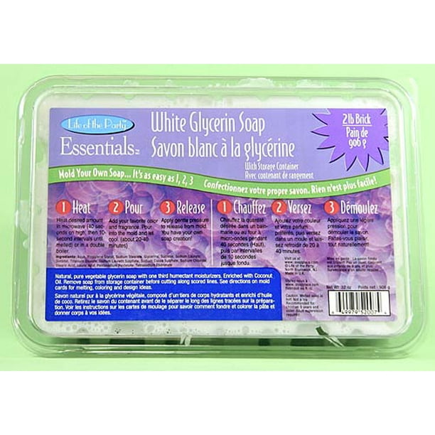 Life of the Party 2 LB White Glycerin Melt and Pour Soap Base Walmart