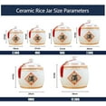 thumbnail image 5 of Rice Airtight Storage Container Cereal Dry Food Flour Bin Ceramic Rice Storage Containe with Lid Rice Bucket Pet Dog Cat Food Dispensers(7.5KG), 5 of 5